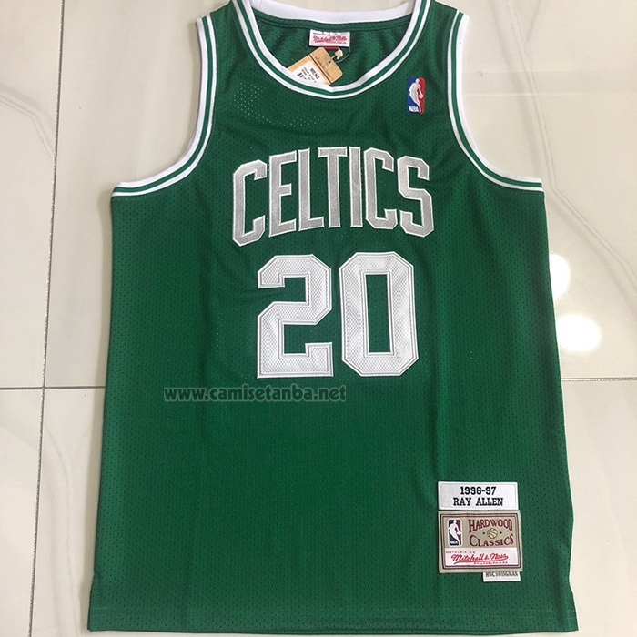 Camiseta Boston Celtics Ray Allen #20 Mitchell & Ness 1996-97 Verde